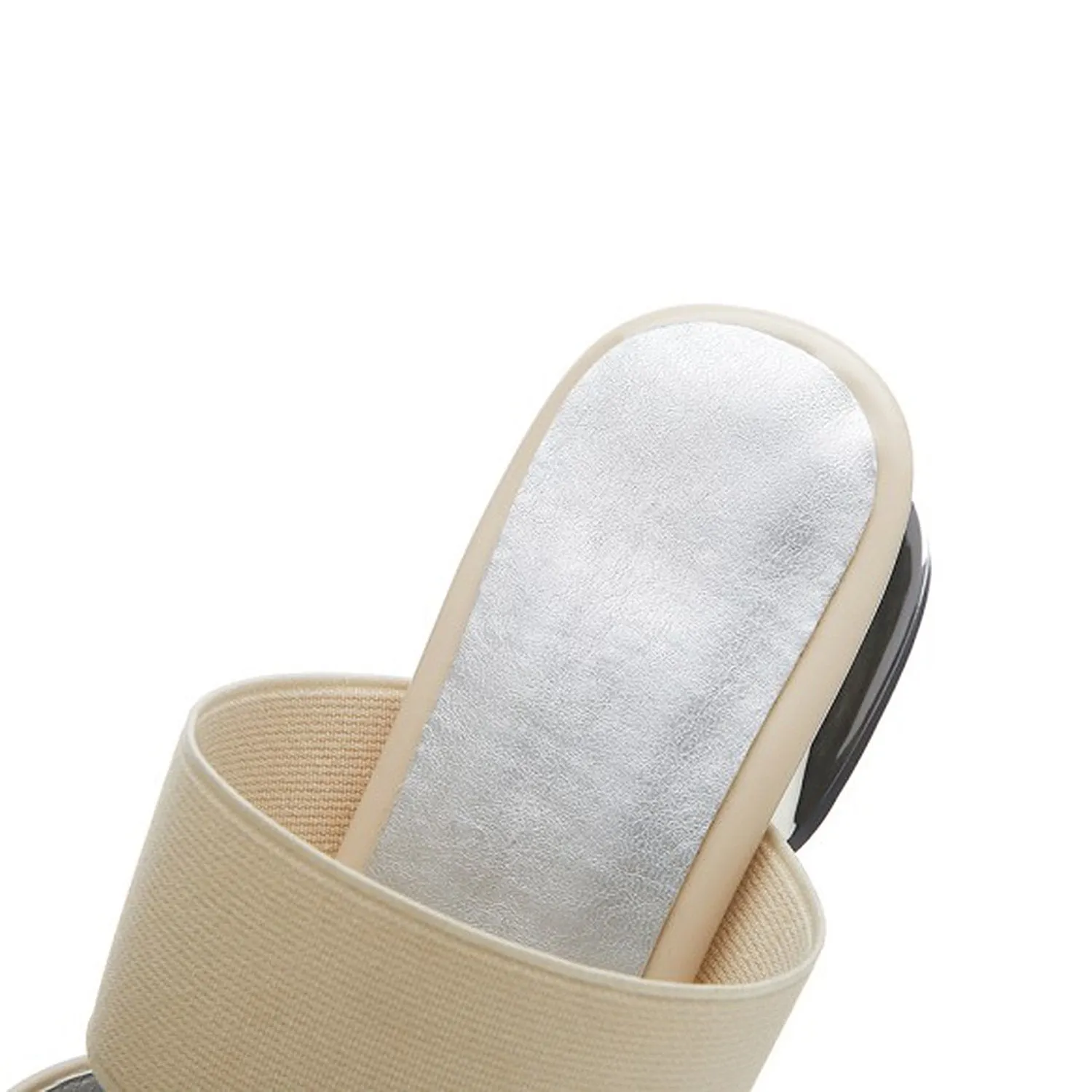 Elastic Band Chunky Heel Mule