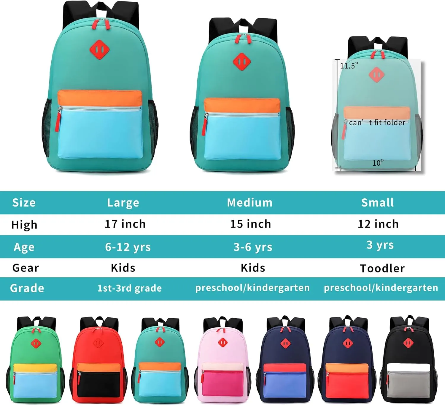 Elementary Backpack for Boys and Girls 5-9 Years Kindergarten Primary Kids Bookbag with Chest Buckle (Taropurple Pink, Large-17 H)