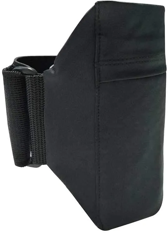 Equestrian Riders Cell Phone Holder for The Leg/Calf - Band for Jogger, Hiker, Motorcycle, All Purpose Sport Bag Exercise Arm Holder for Running, Fits Phone Size Under 6", Black, M