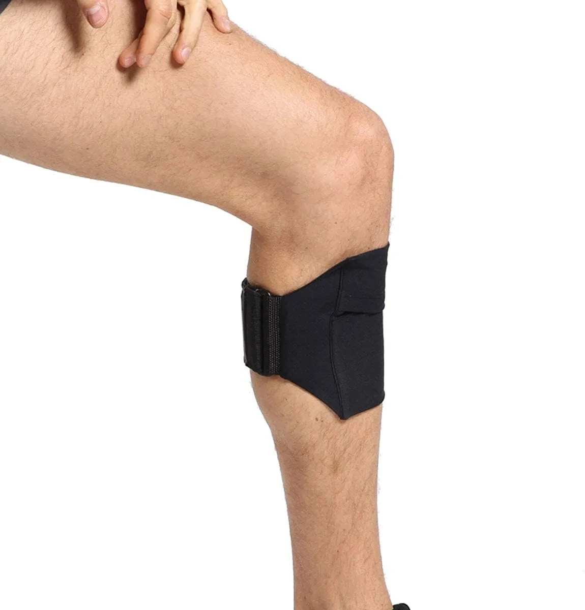 Equestrian Riders Cell Phone Holder for The Leg/Calf - Band for Jogger, Hiker, Motorcycle, All Purpose Sport Bag Exercise Arm Holder for Running, Fits Phone Size Under 6", Black, M