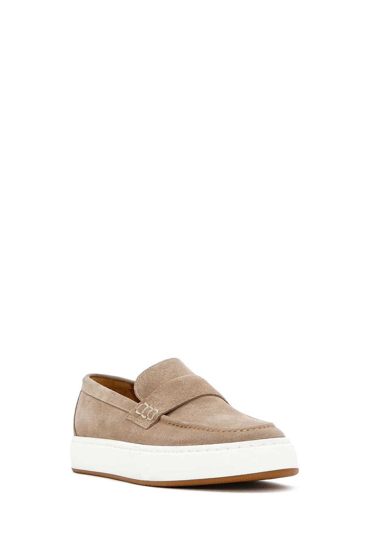 Erkek Bej Deri Loafer