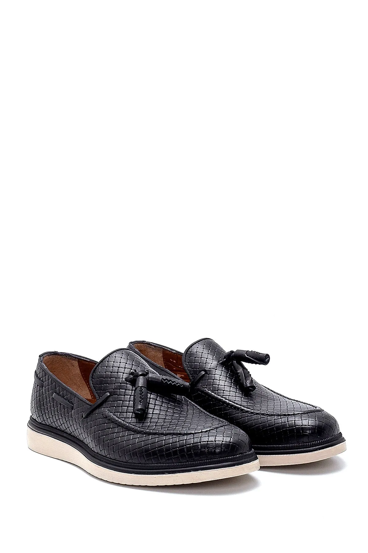 Erkek Deri Baskılı Casual Loafer