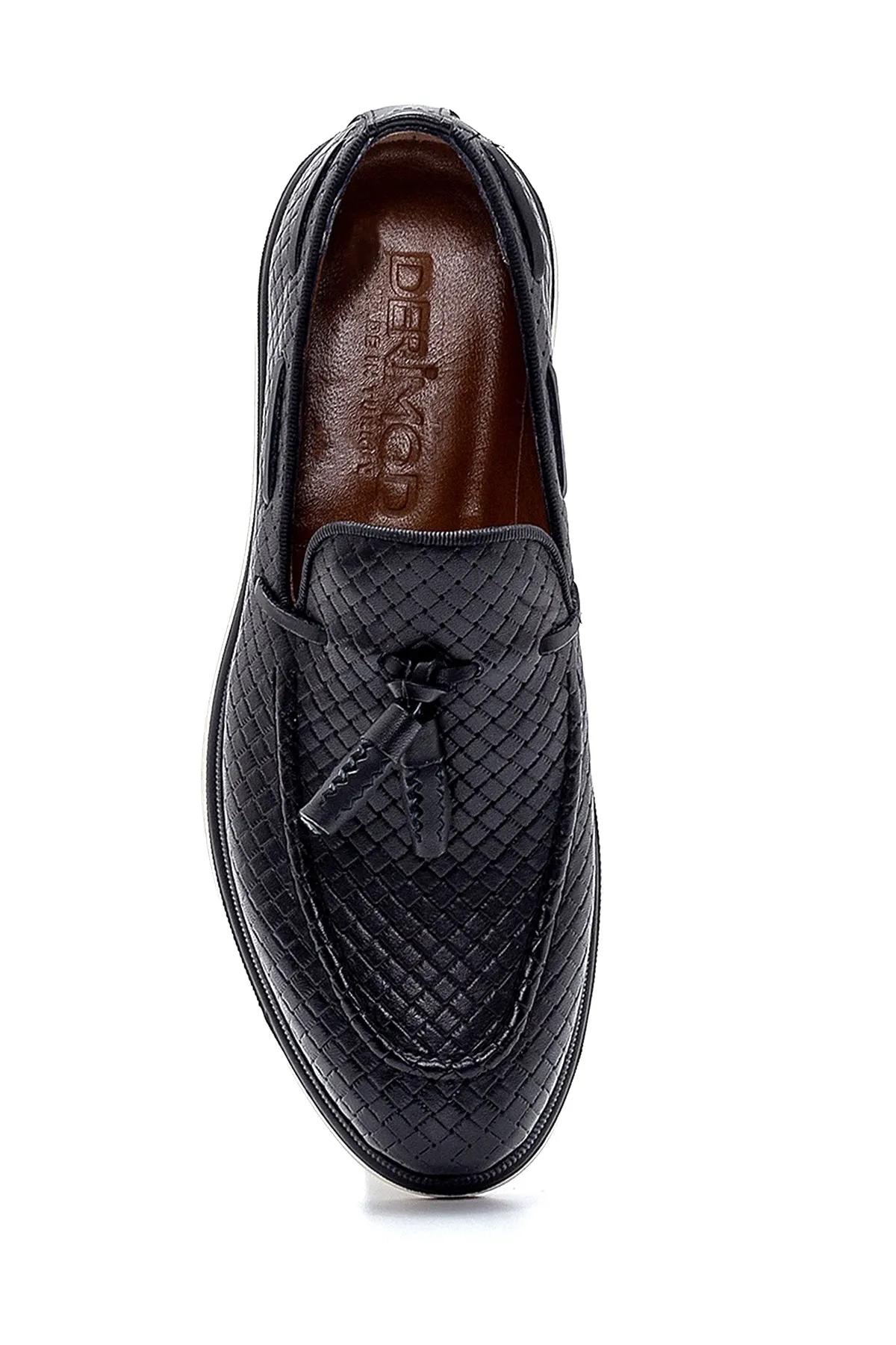 Erkek Deri Baskılı Casual Loafer