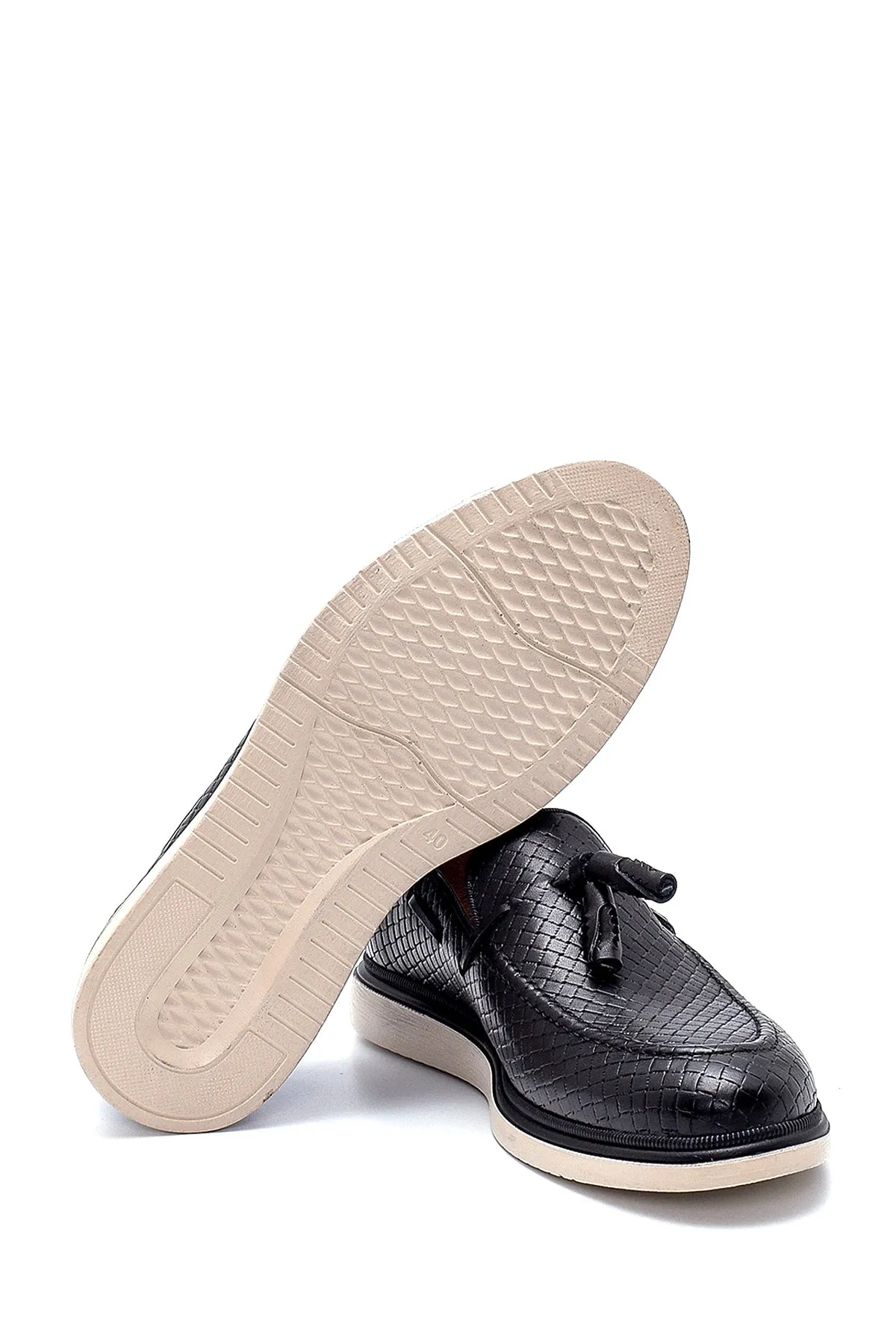 Erkek Deri Baskılı Casual Loafer