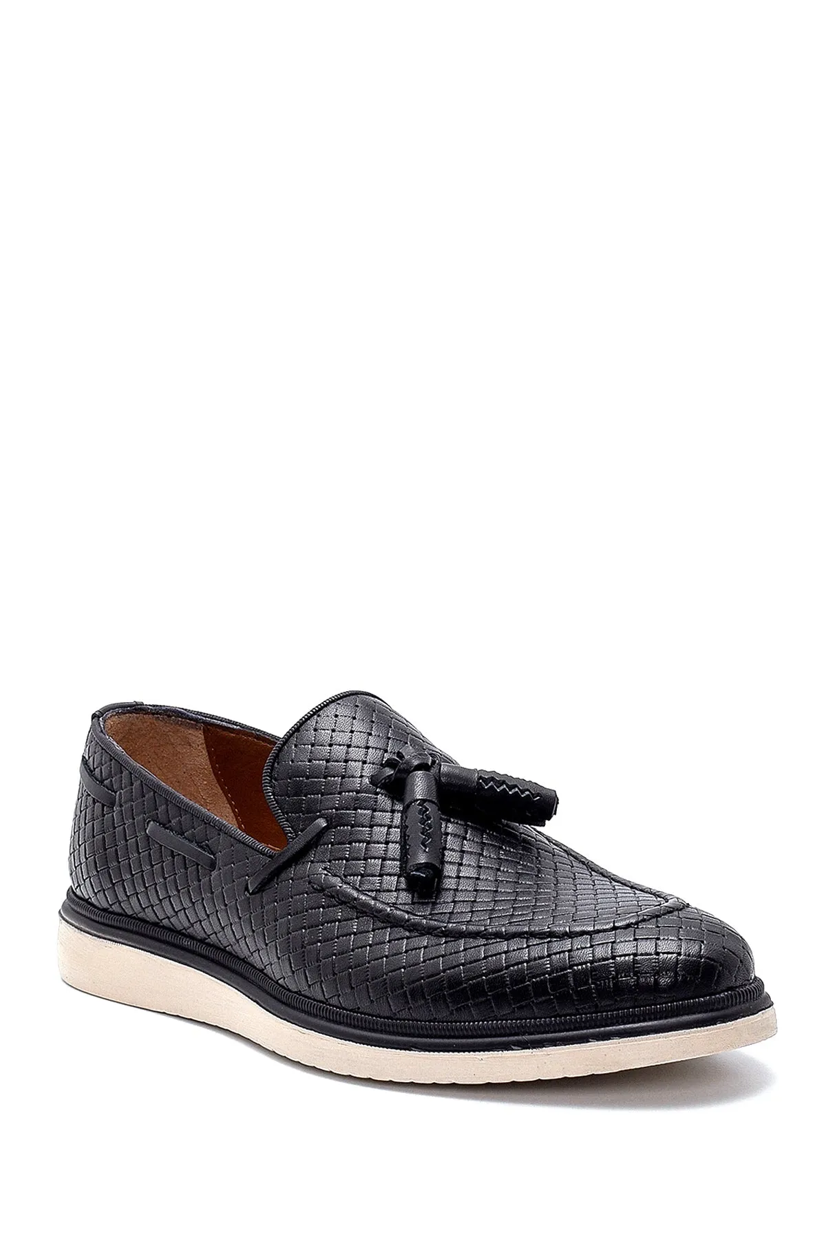 Erkek Deri Baskılı Casual Loafer