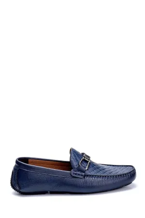 Erkek Deri Baskılı Loafer