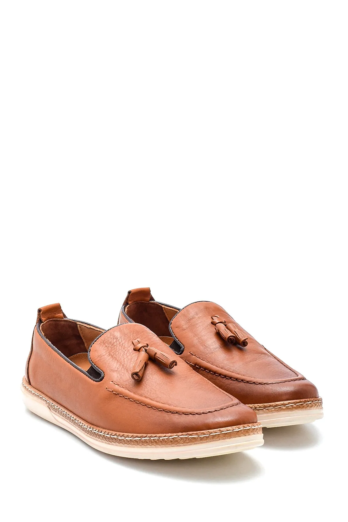 Erkek Deri Püskül Detaylı Loafer