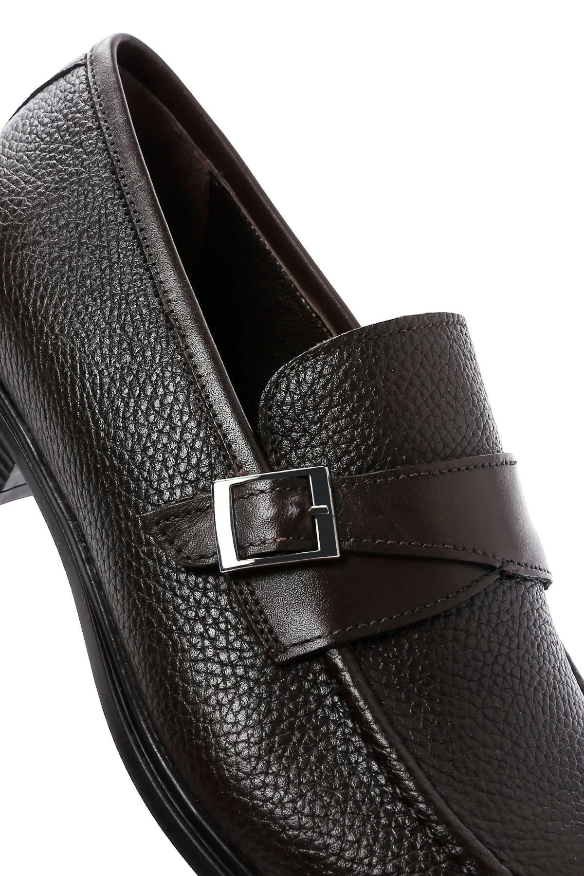 Erkek Kahverengi Deri Klasik Loafer