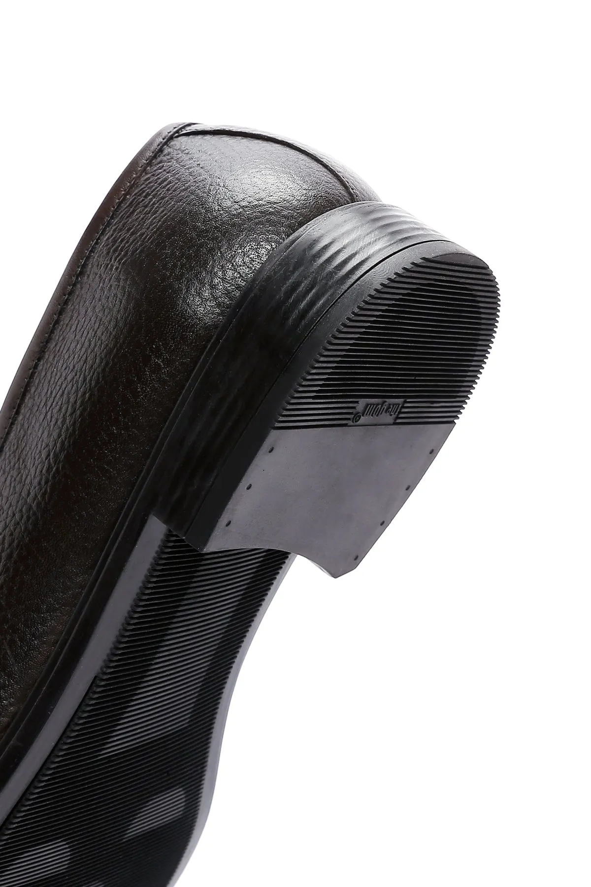 Erkek Kahverengi Deri Klasik Loafer