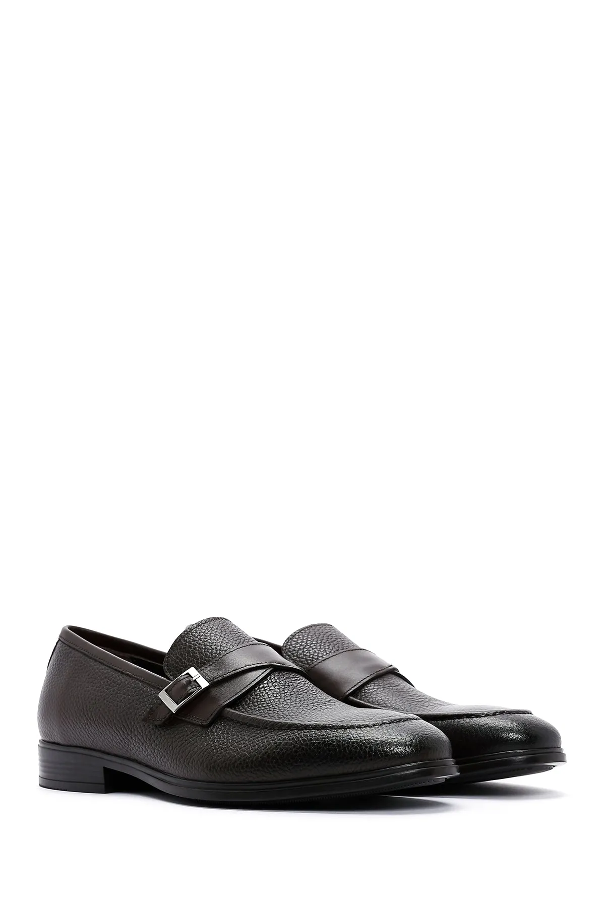 Erkek Kahverengi Deri Klasik Loafer