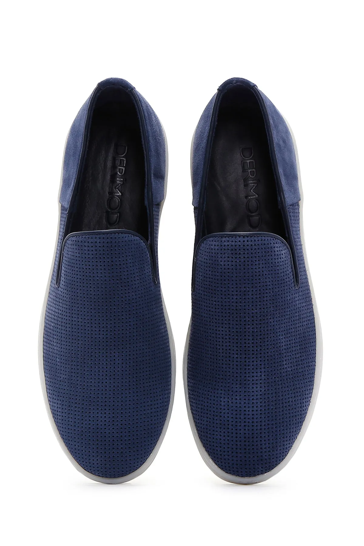 Erkek Lacivert Deri Loafer