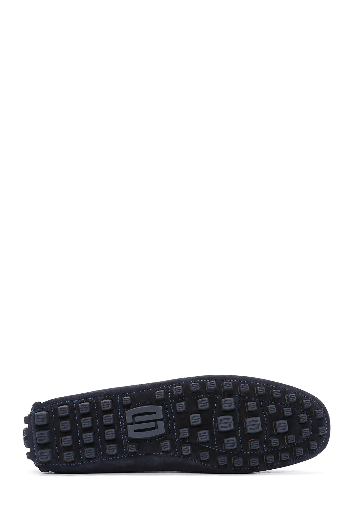 Erkek Lacivert Süet Deri Loafer
