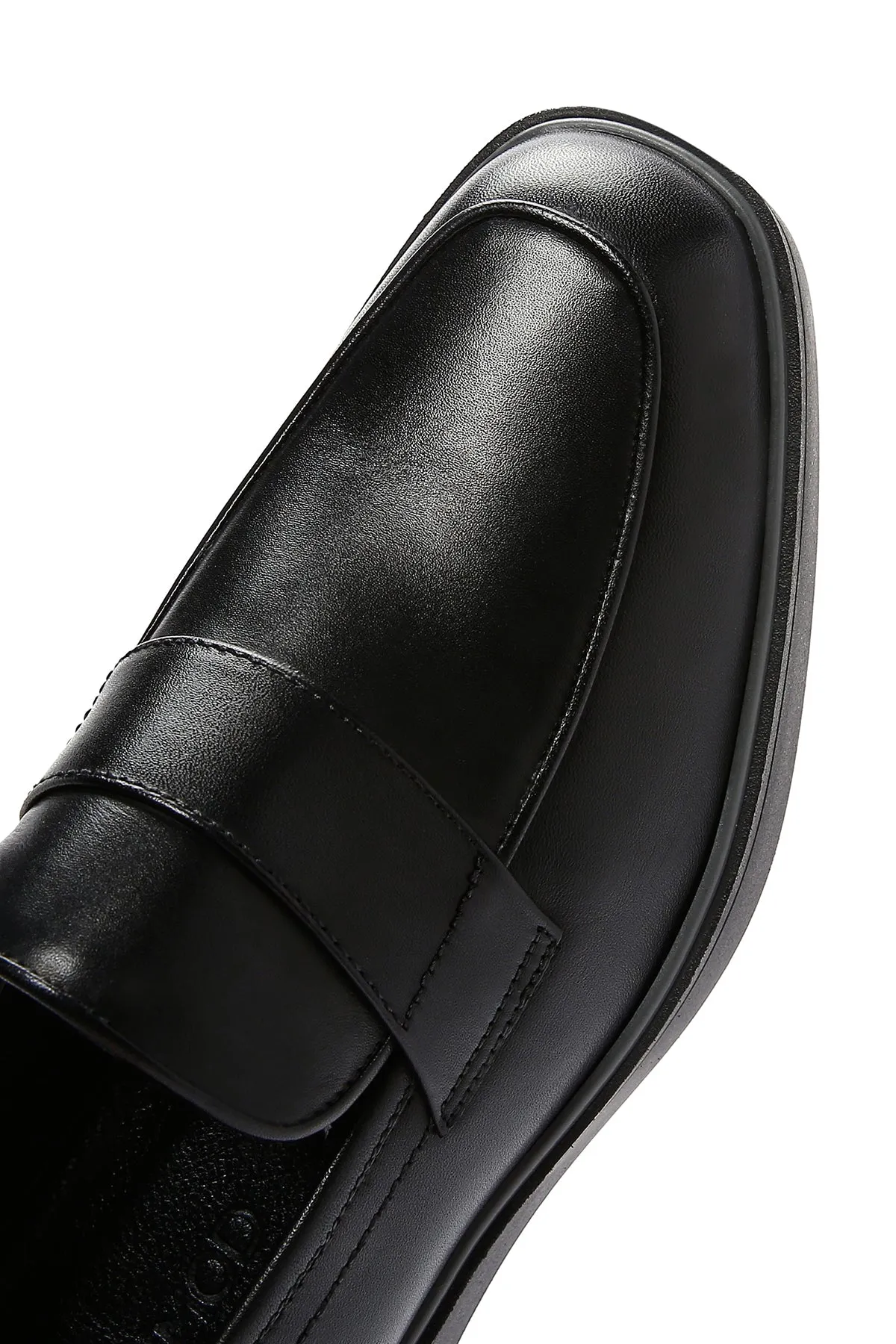 Erkek Siyah Deri Casual Loafer
