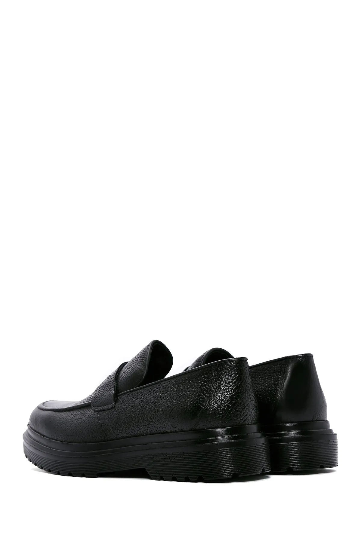 Erkek Siyah Deri Casual Loafer