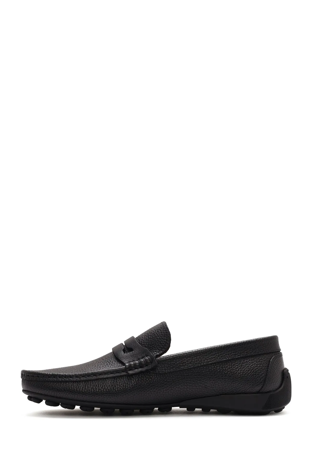 Erkek Siyah Deri Casual Loafer