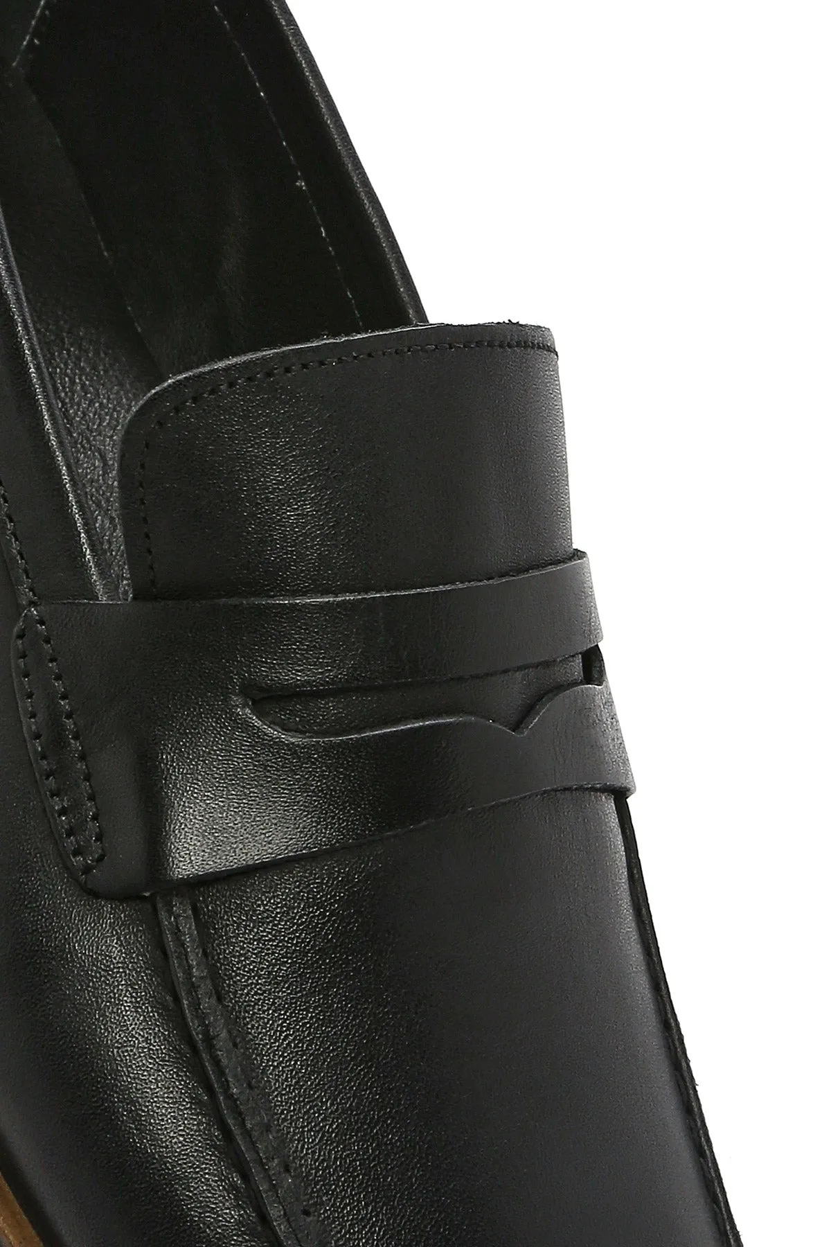 Erkek Siyah Deri Casual Loafer