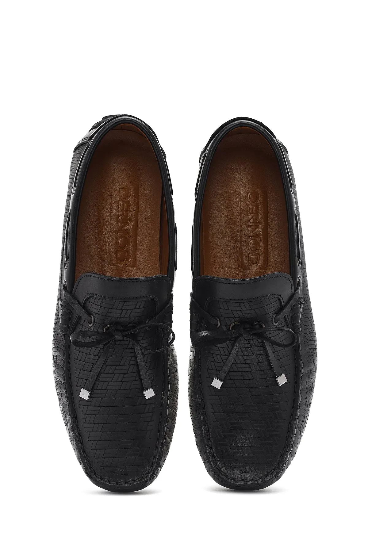 Erkek Siyah Deri Casual Loafer