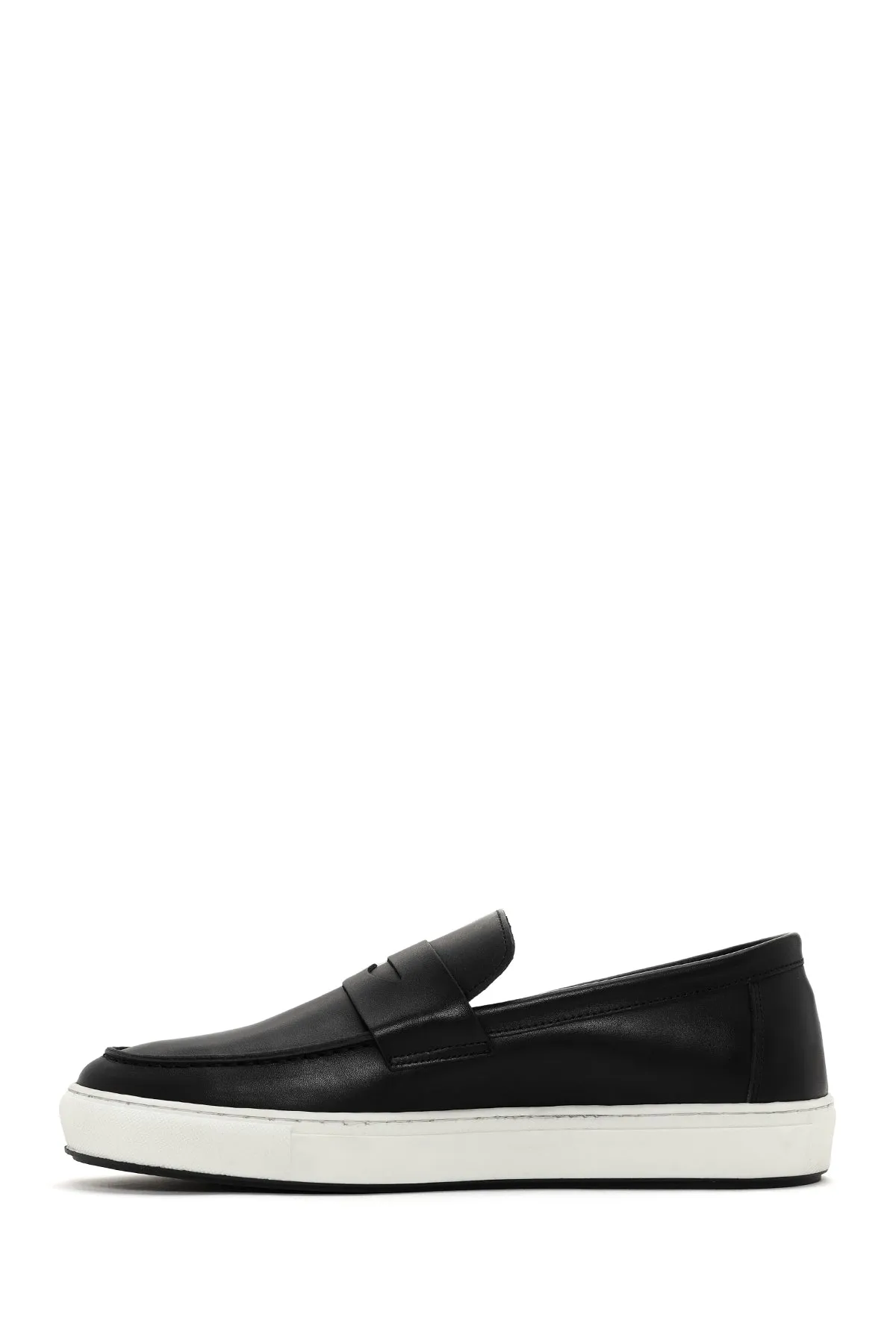 Erkek Siyah Deri Casual Loafer