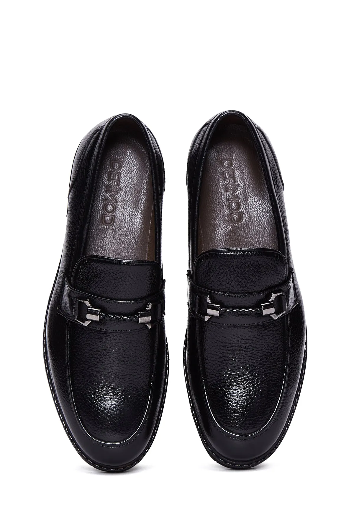Erkek Siyah Deri Casual Loafer