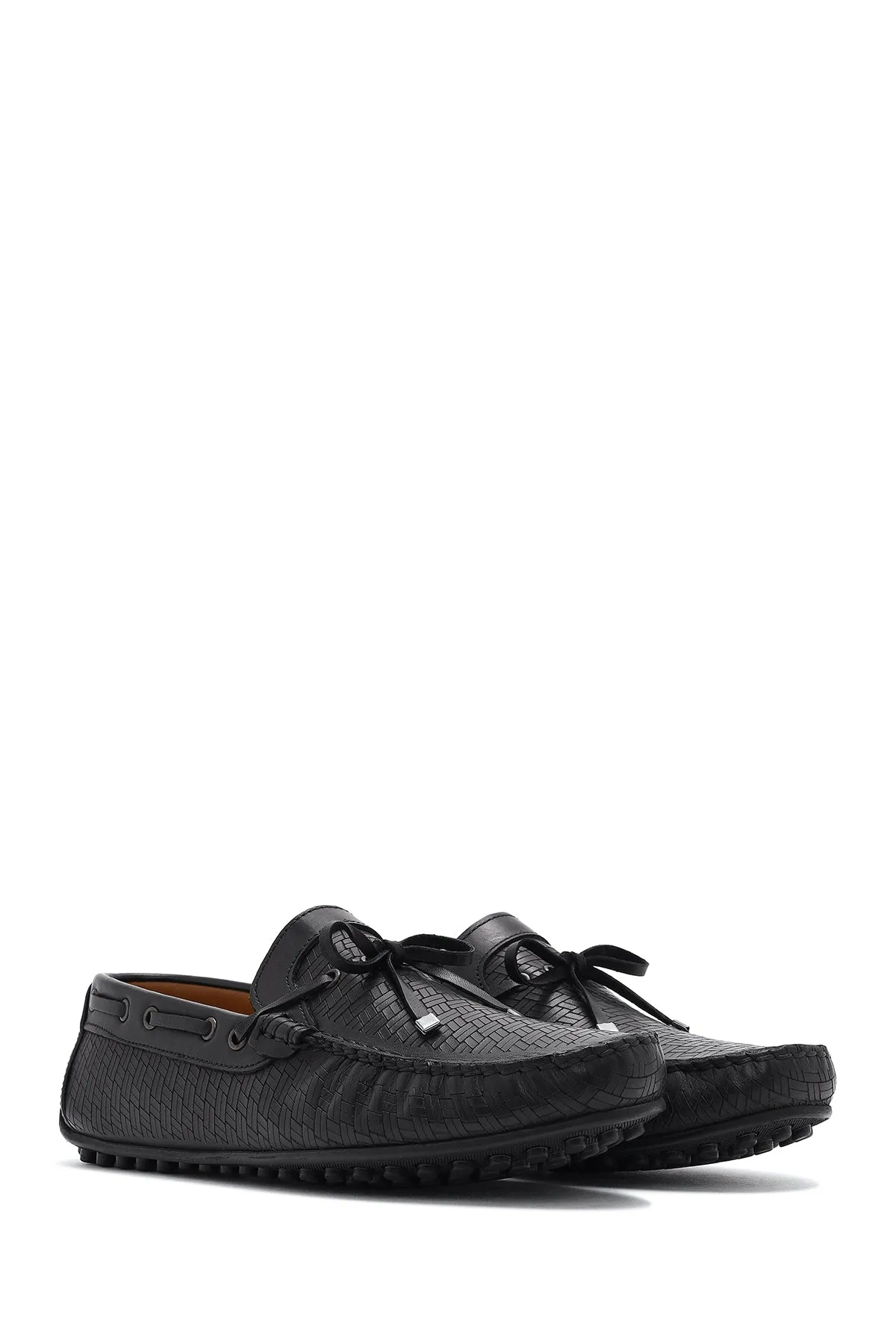 Erkek Siyah Deri Casual Loafer