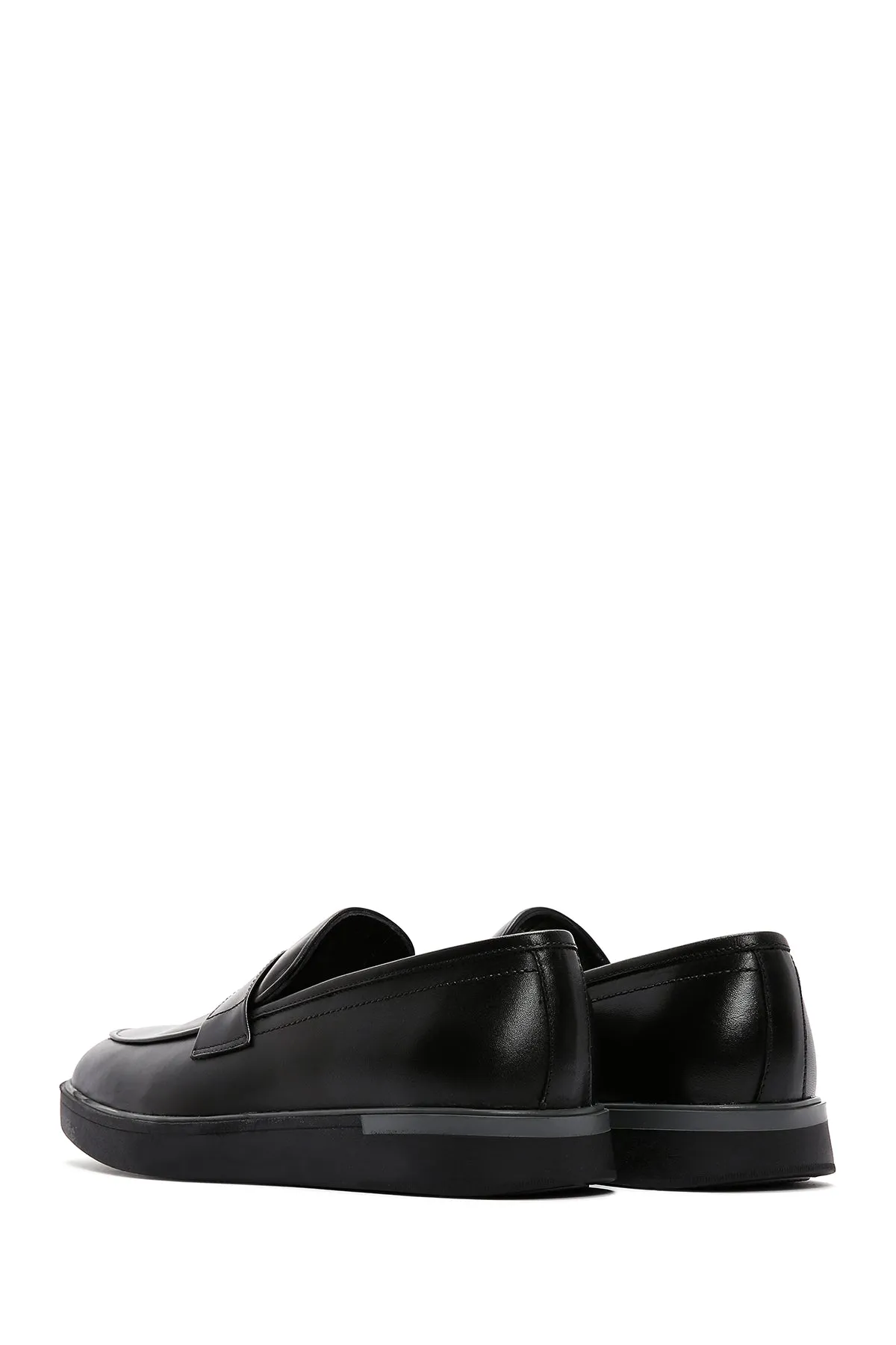 Erkek Siyah Deri Casual Loafer