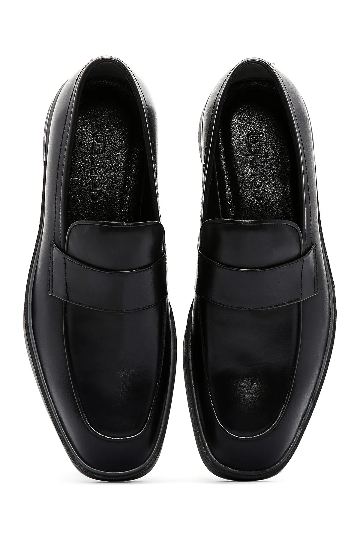 Erkek Siyah Deri Casual Loafer
