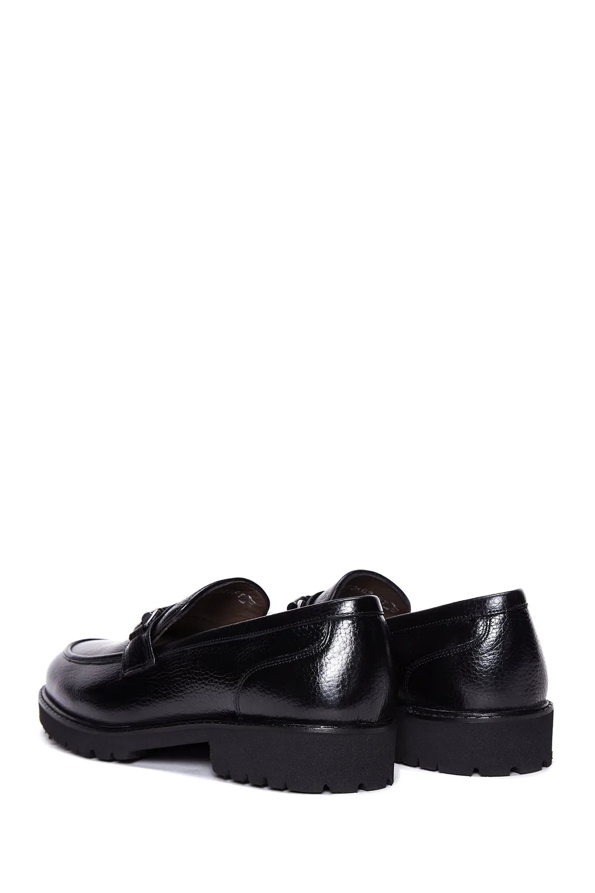 Erkek Siyah Deri Casual Loafer