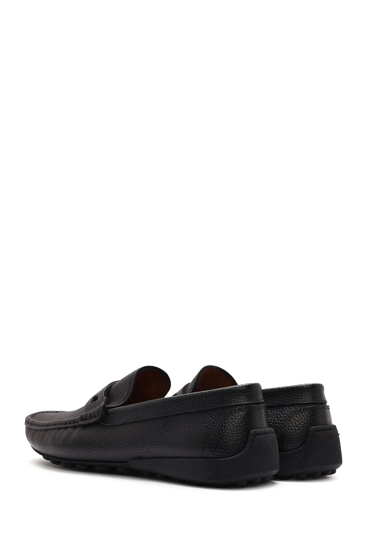 Erkek Siyah Deri Casual Loafer