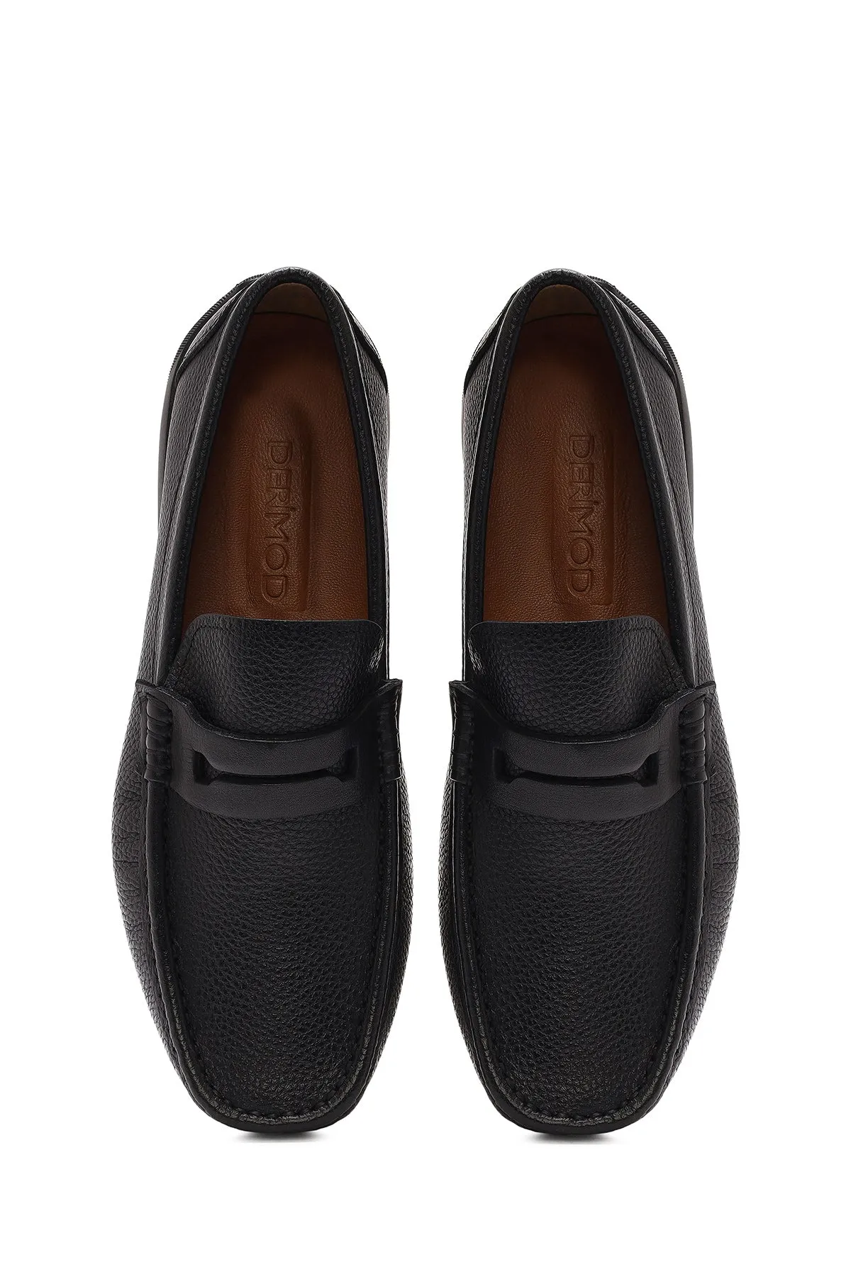 Erkek Siyah Deri Casual Loafer