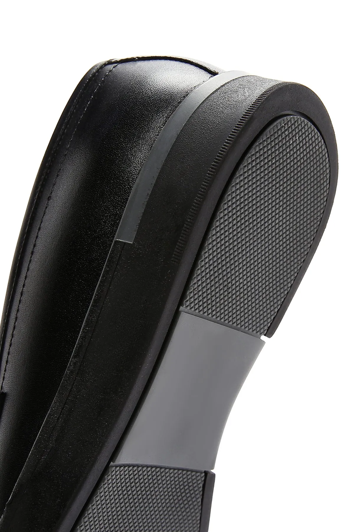 Erkek Siyah Deri Casual Loafer