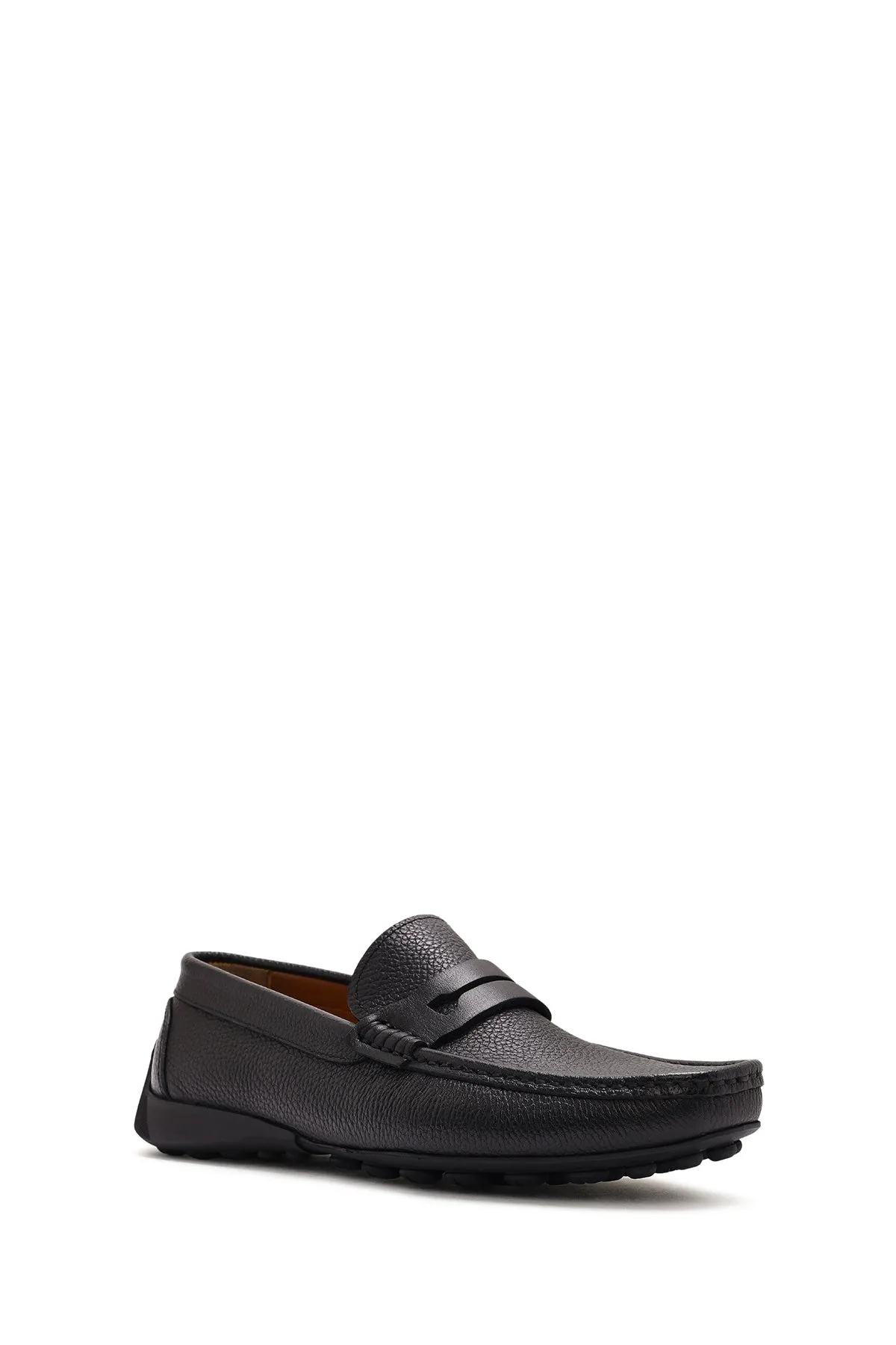 Erkek Siyah Deri Casual Loafer
