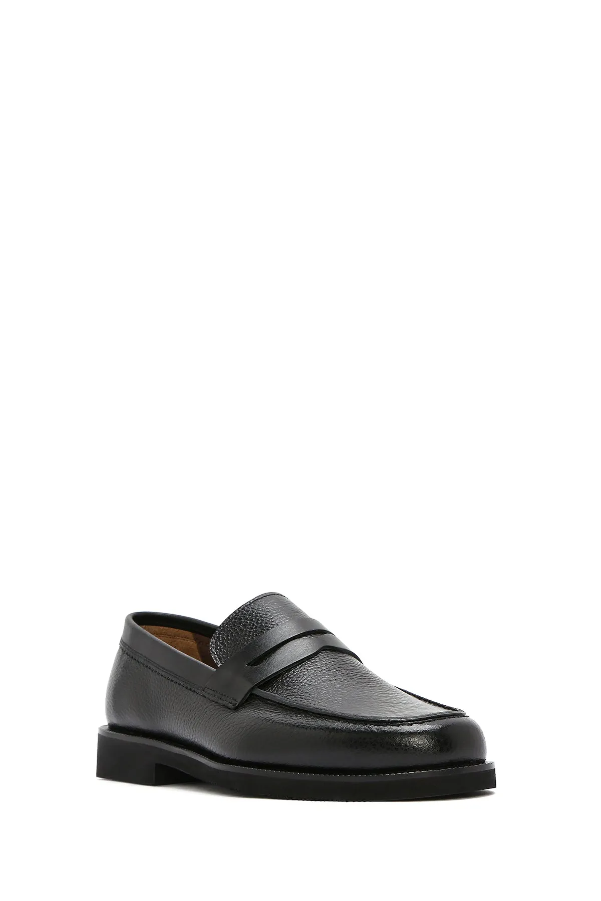 Erkek Siyah Deri Klasik Loafer