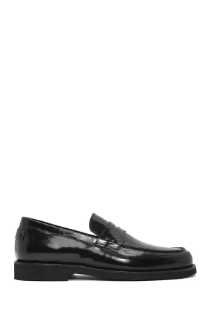 Erkek Siyah Deri Klasik Loafer