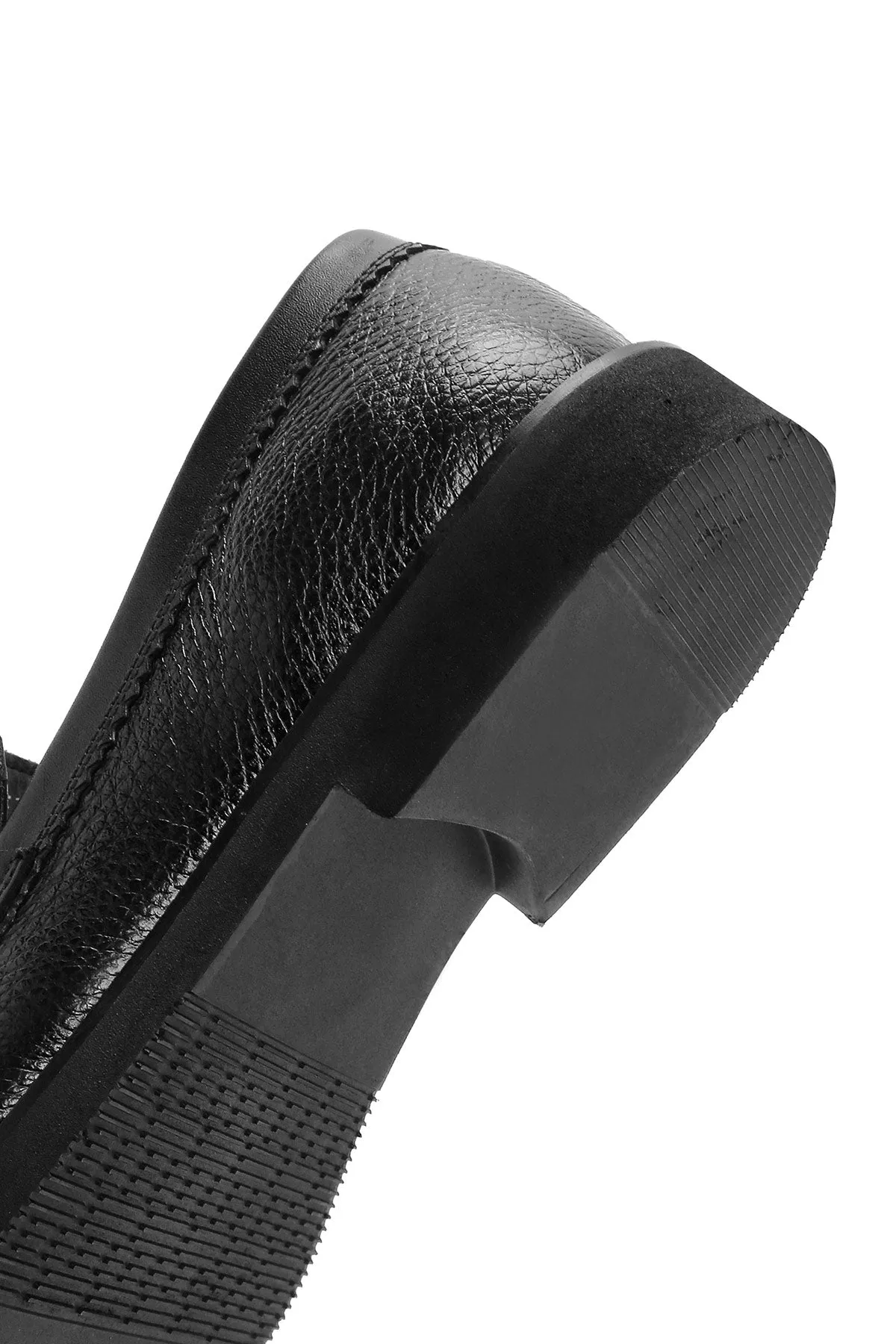 Erkek Siyah Deri Klasik Loafer