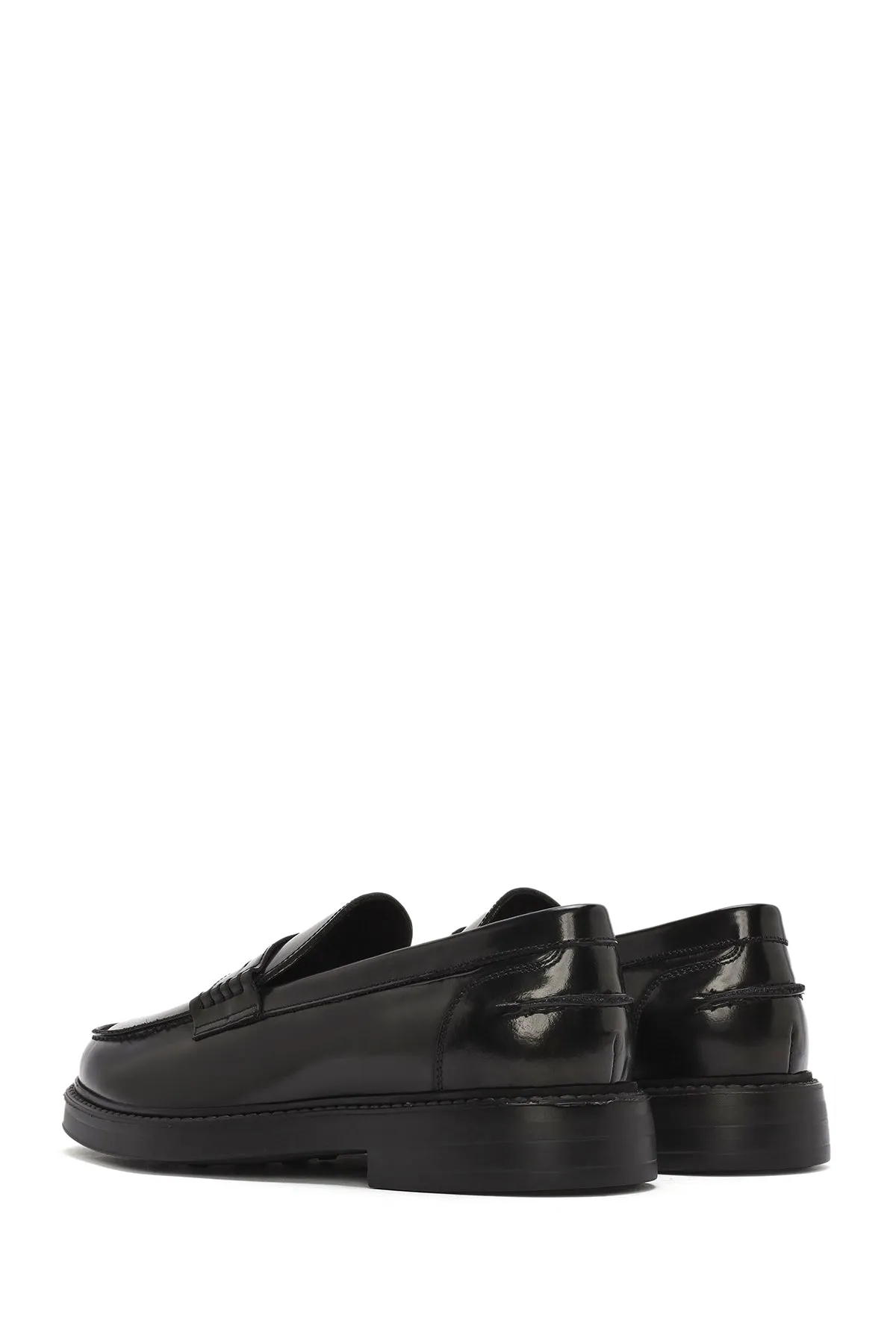 Erkek Siyah Deri Klasik Loafer