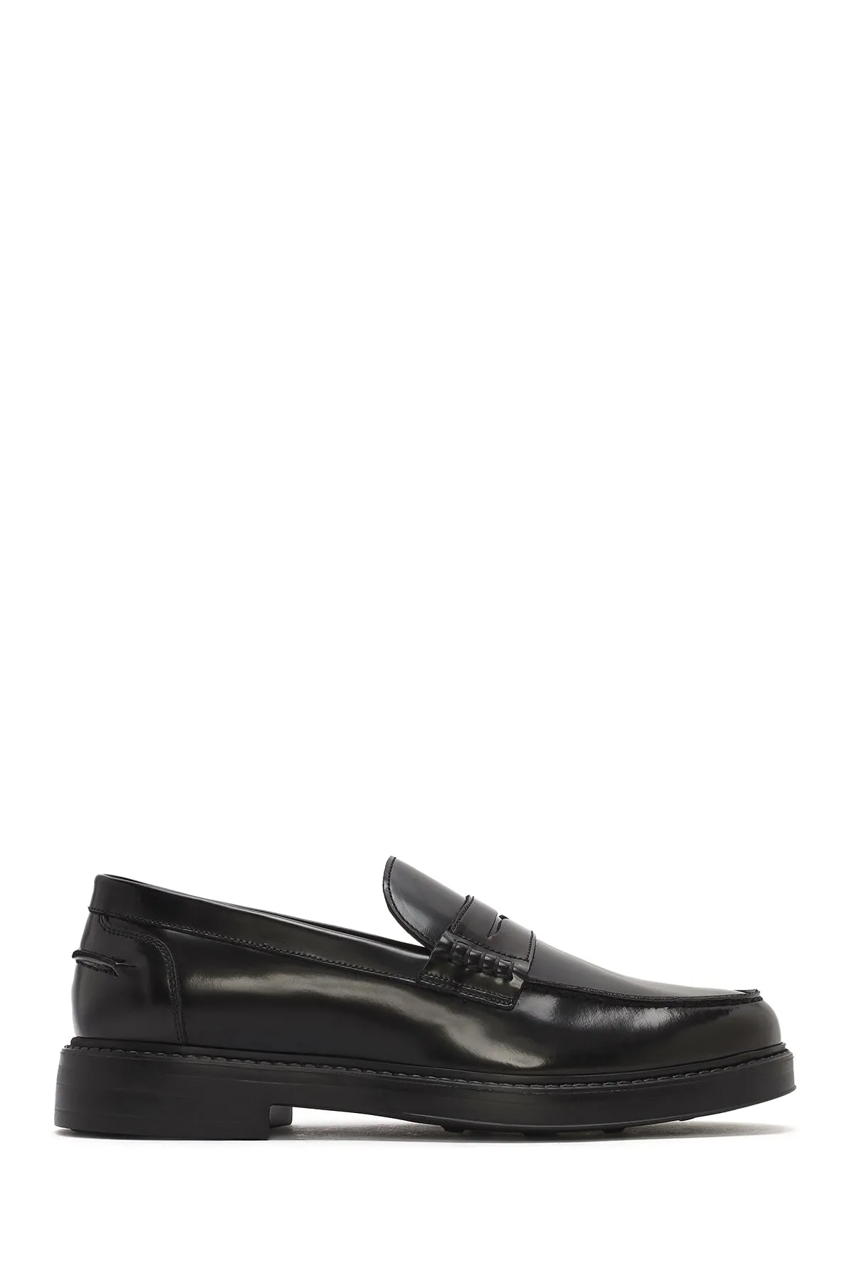 Erkek Siyah Deri Klasik Loafer