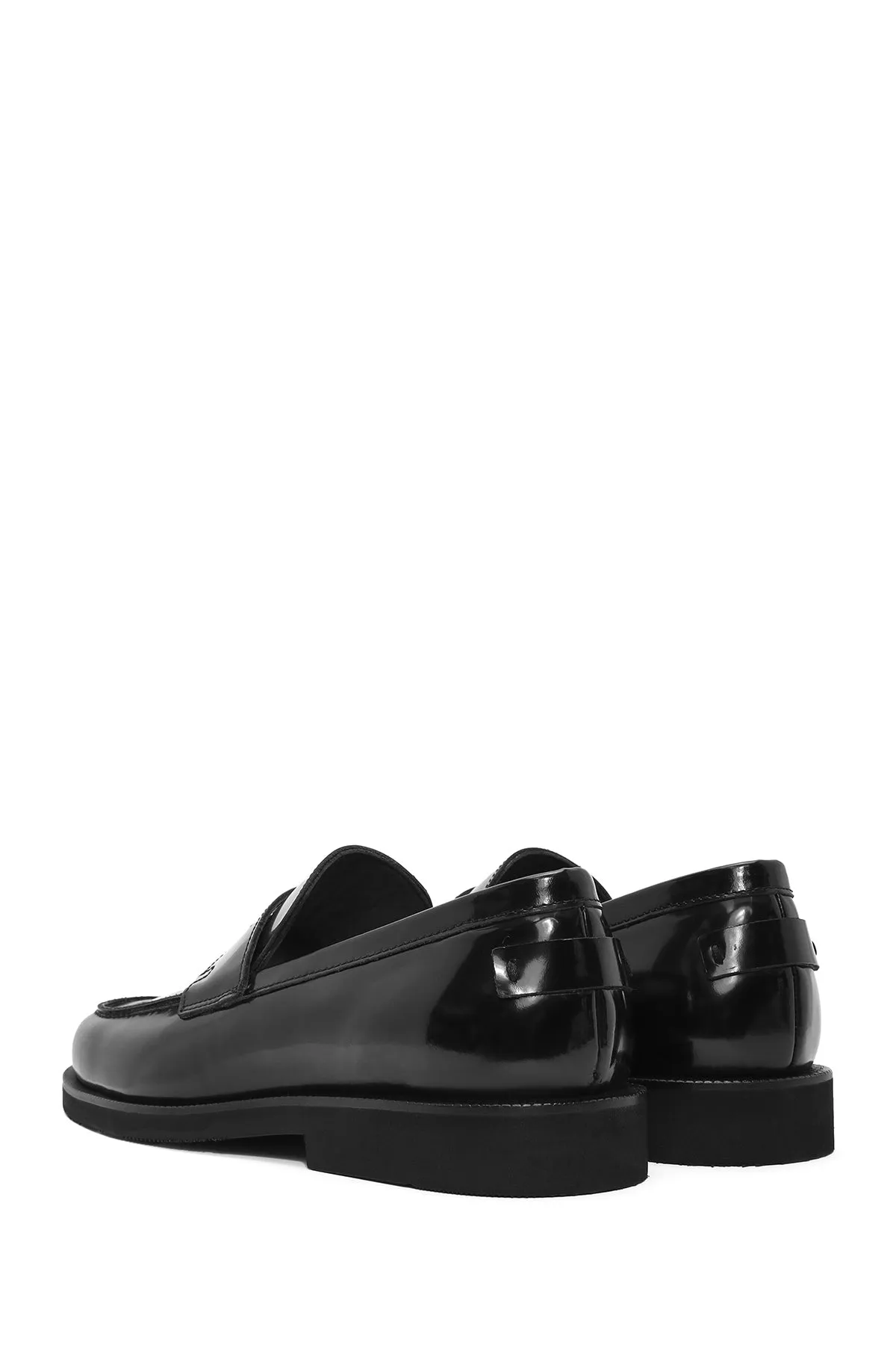 Erkek Siyah Deri Klasik Loafer