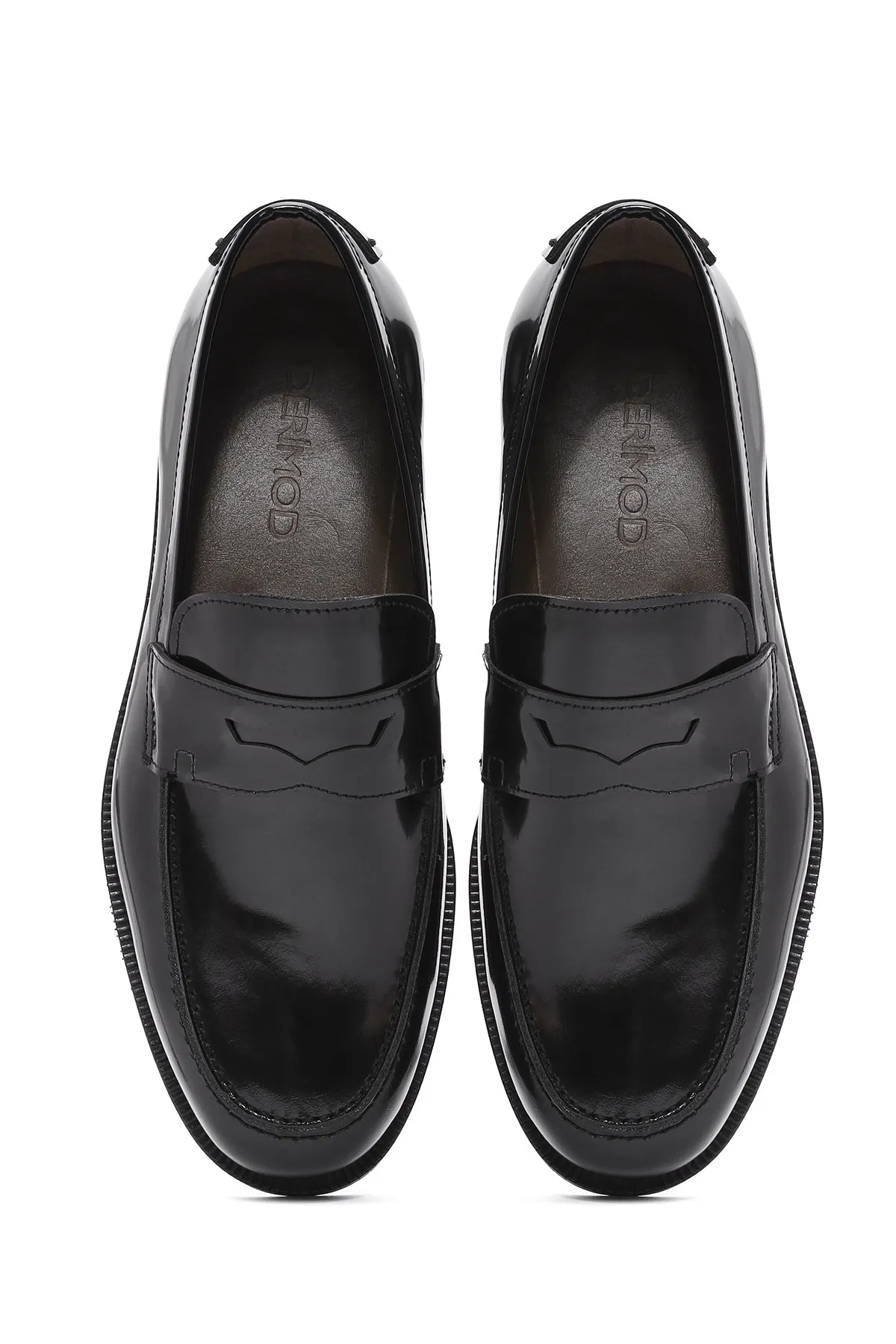 Erkek Siyah Deri Klasik Loafer