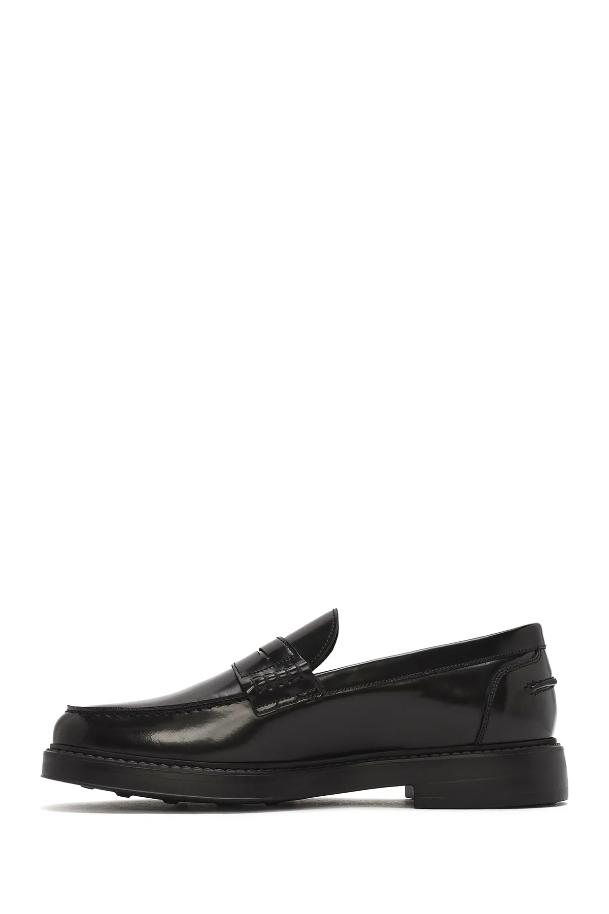 Erkek Siyah Deri Klasik Loafer