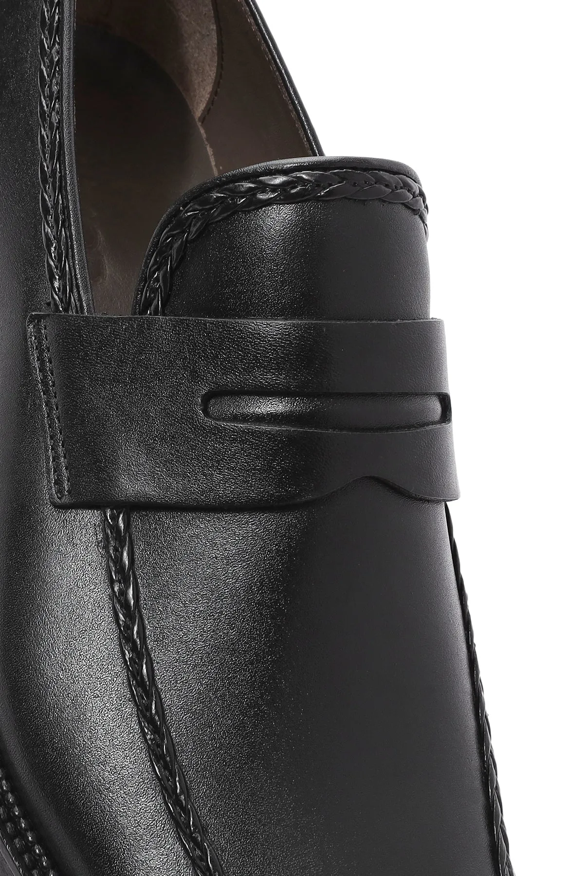 Erkek Siyah Deri Klasik Loafer