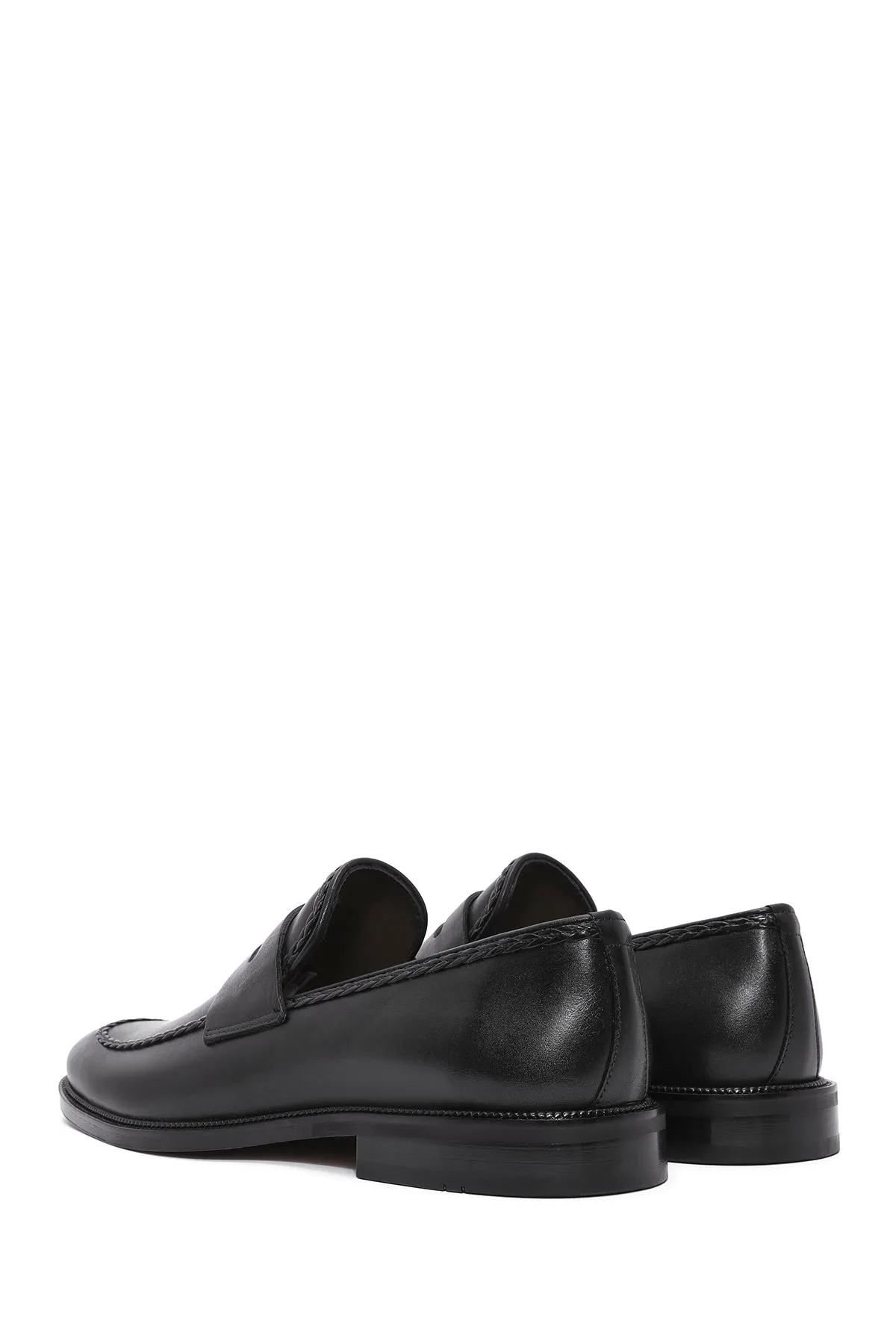 Erkek Siyah Deri Klasik Loafer