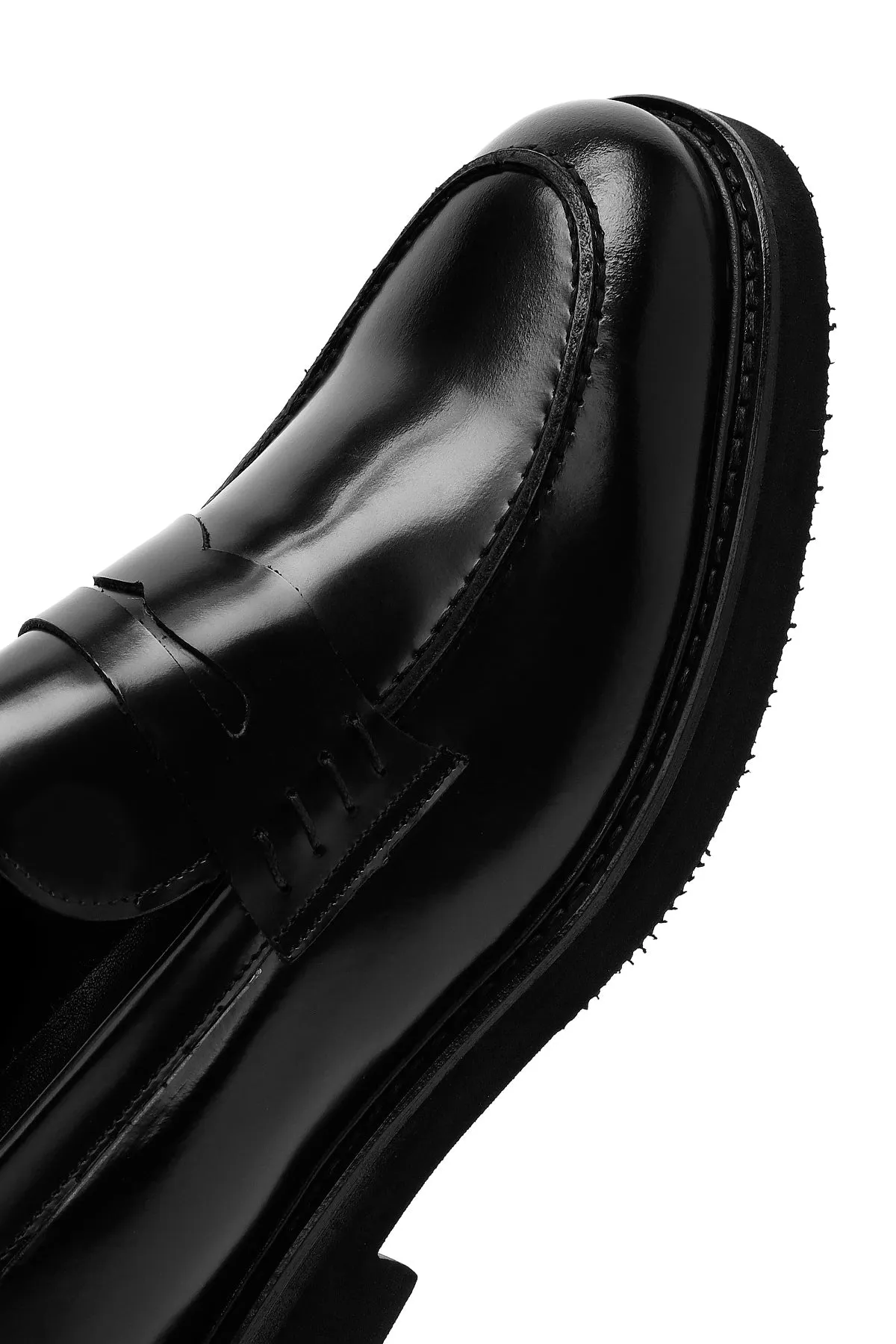 Erkek Siyah Deri Klasik Loafer