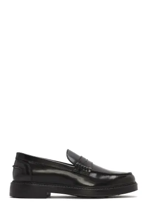 Erkek Siyah Deri Klasik Loafer