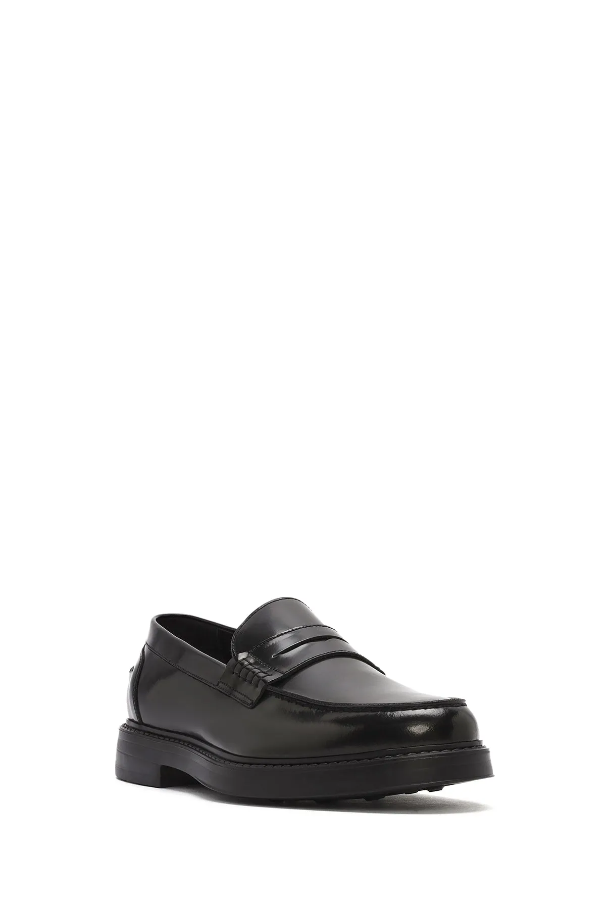 Erkek Siyah Deri Klasik Loafer