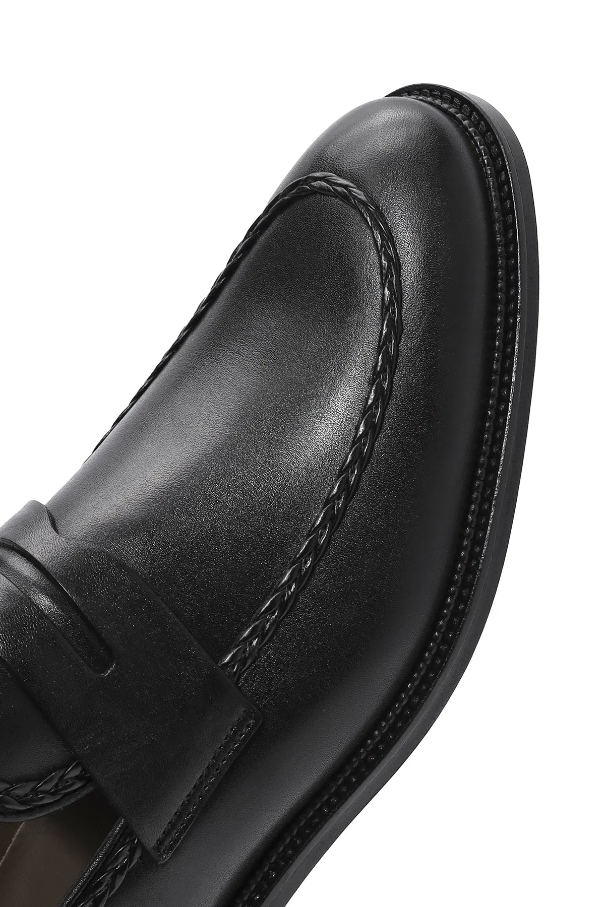 Erkek Siyah Deri Klasik Loafer