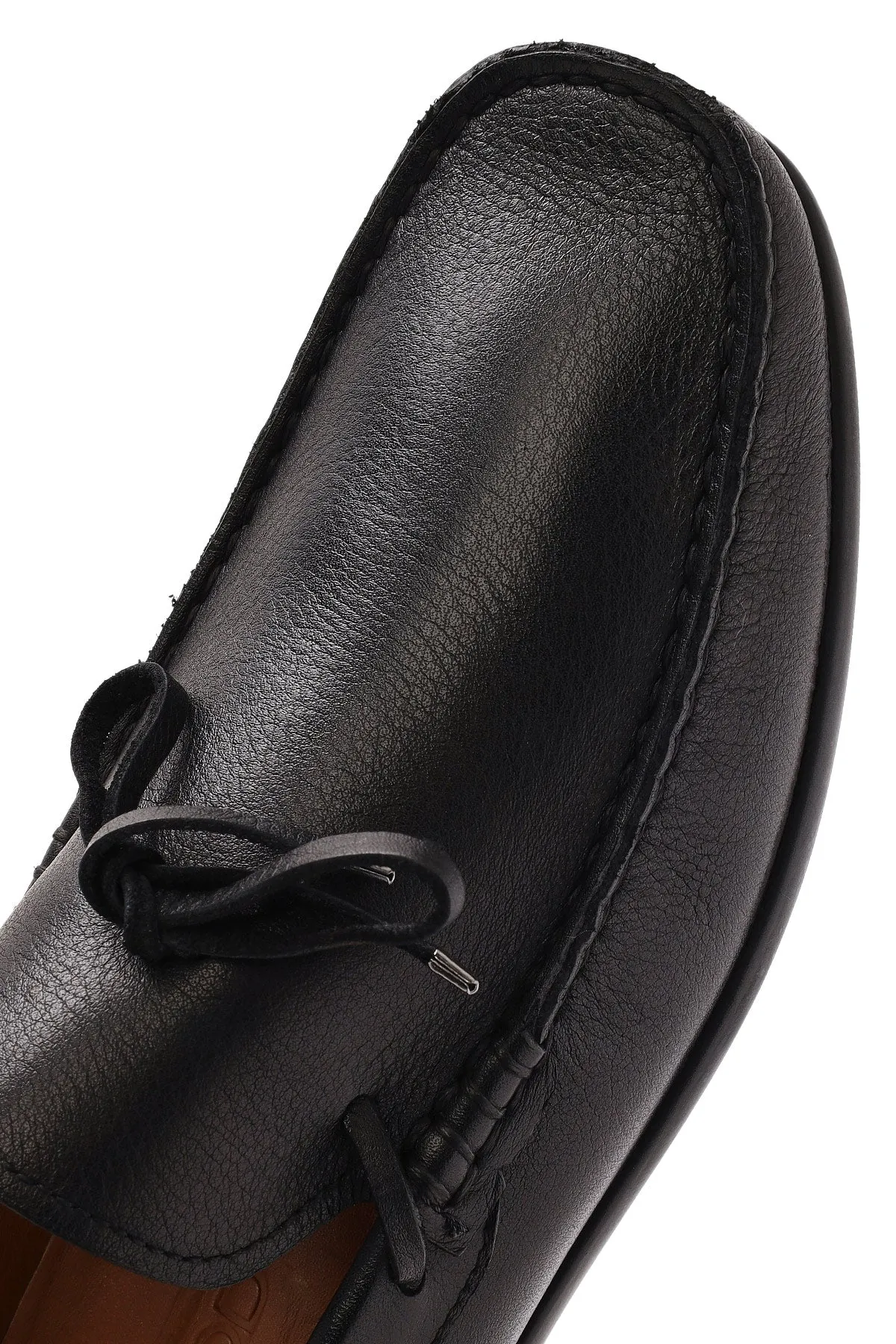 Erkek Siyah Püsküllü Deri Loafer