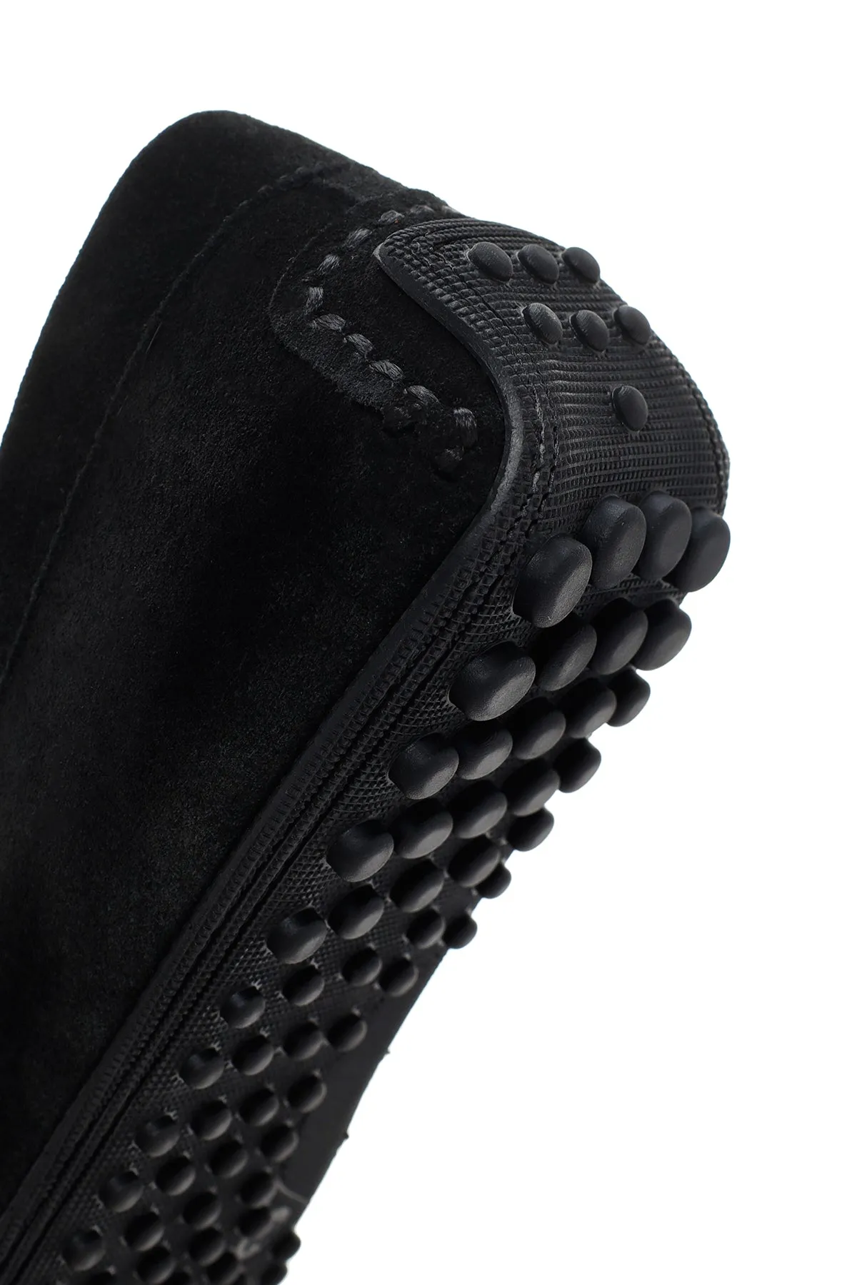 Erkek Siyah Süet Deri Casual Loafer