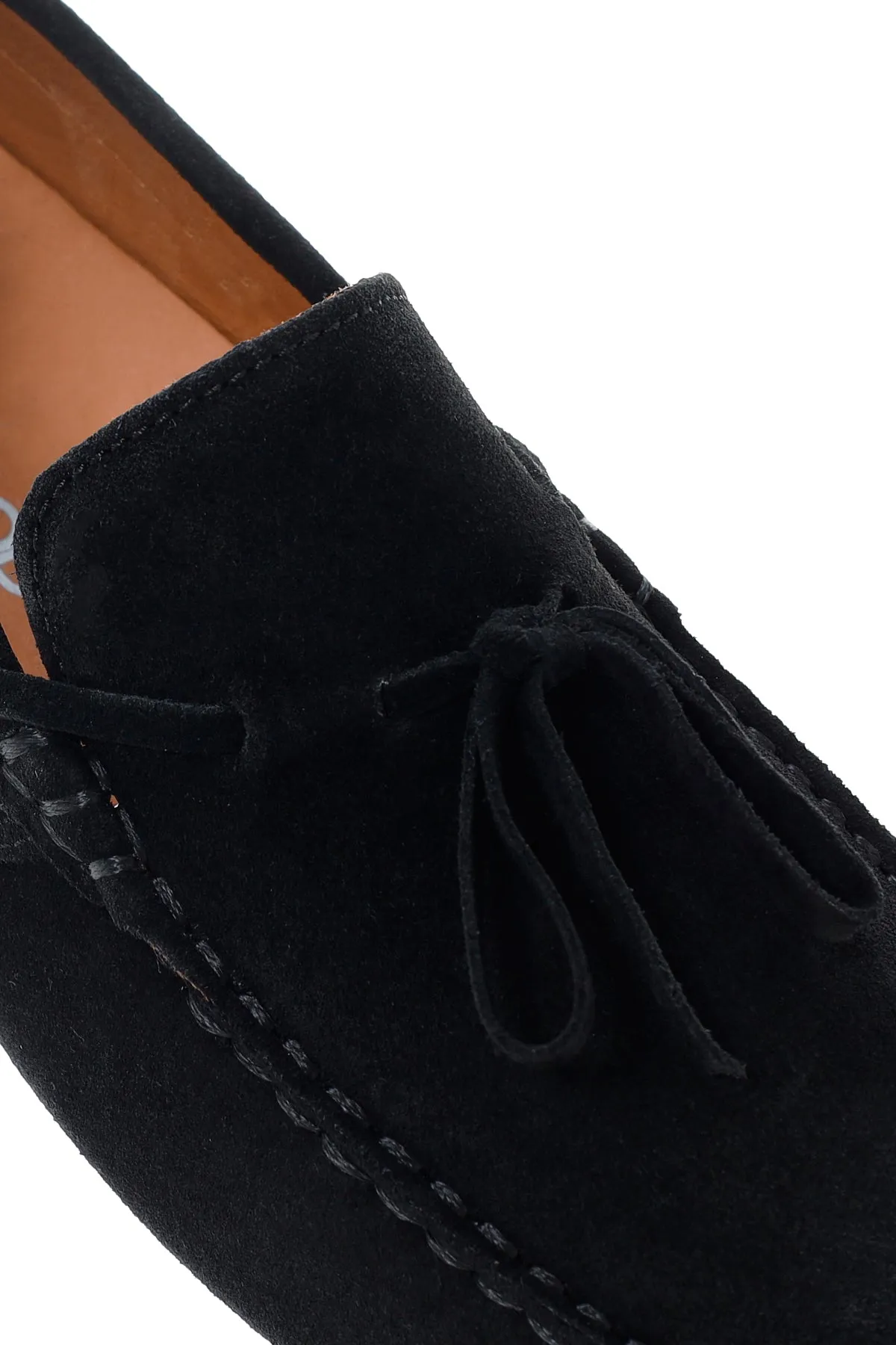 Erkek Siyah Süet Deri Casual Loafer