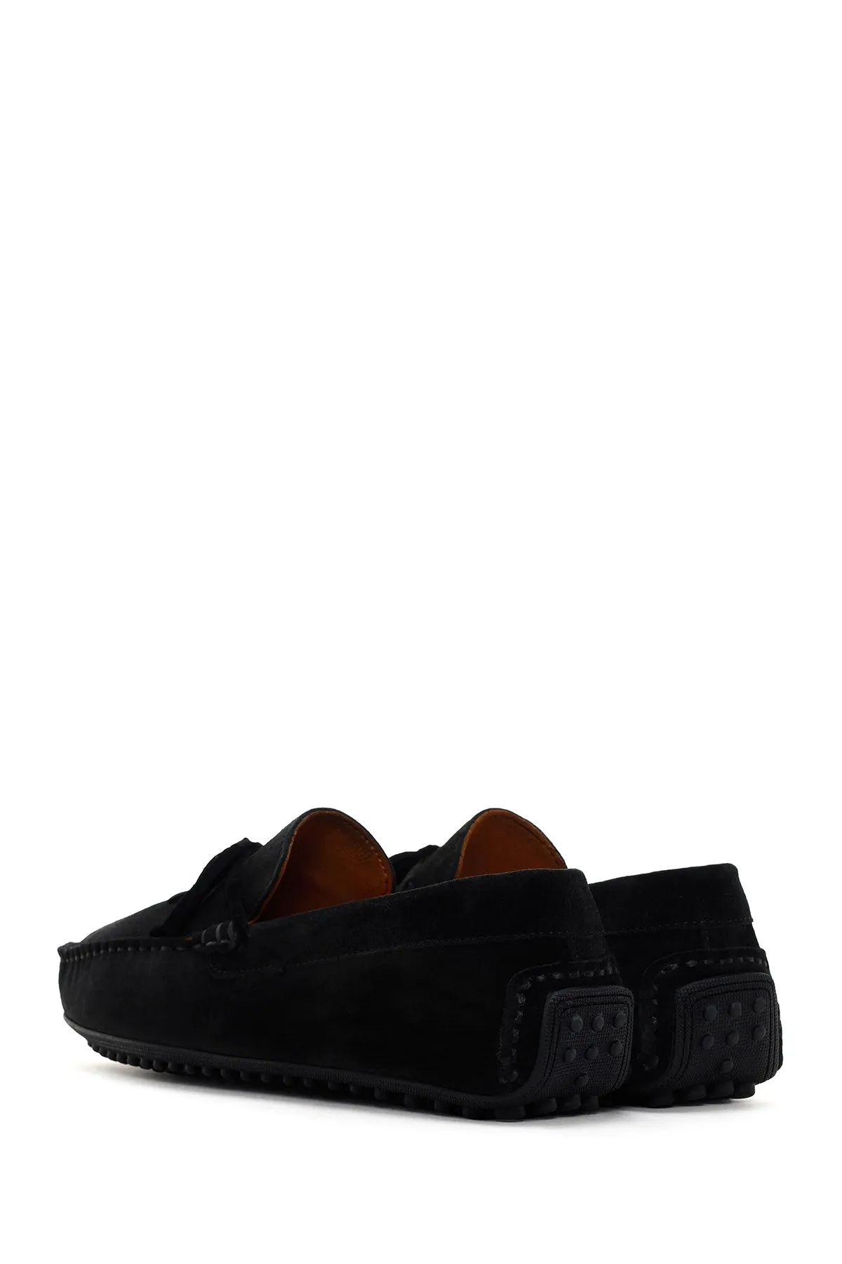 Erkek Siyah Süet Deri Casual Loafer