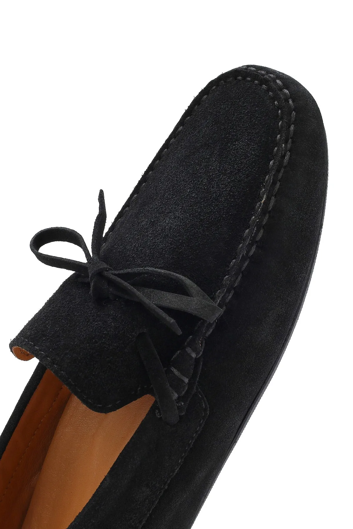 Erkek Siyah Süet Deri Loafer